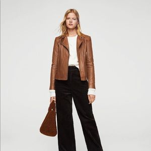 Mango Brown Leather Jacket